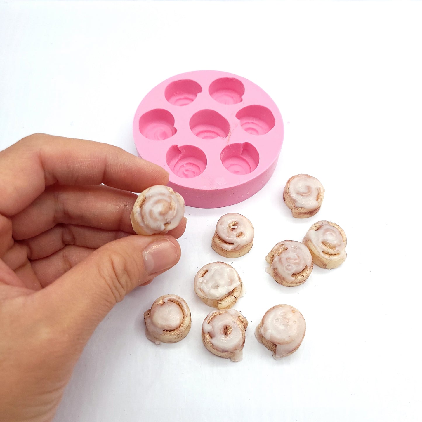 Silicone Miniature Cinnamon Rolls Mold - Craft Irresistible Wax Melts and Candle Toppings NC002