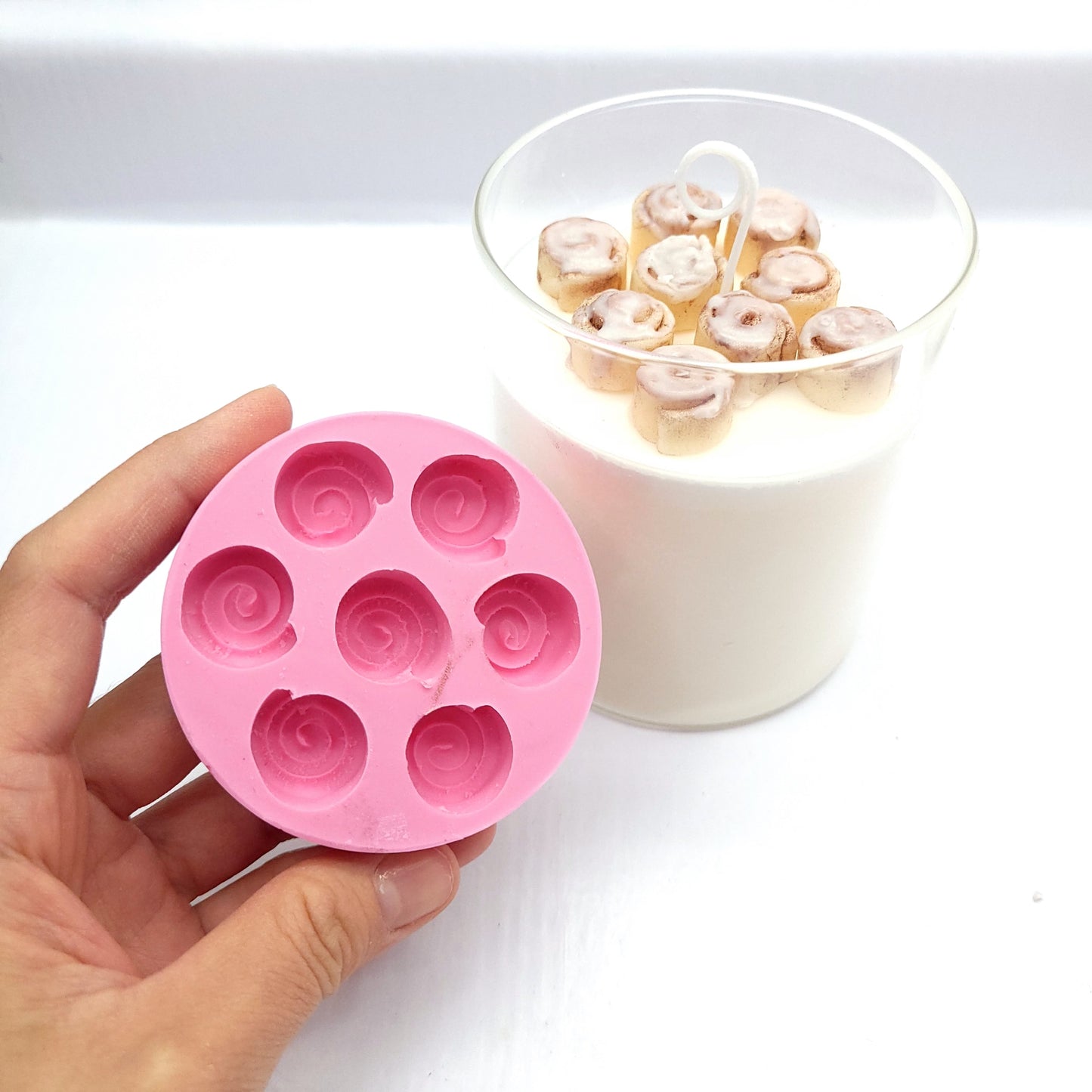 Silicone Miniature Cinnamon Rolls Mold - Craft Irresistible Wax Melts and Candle Toppings NC002