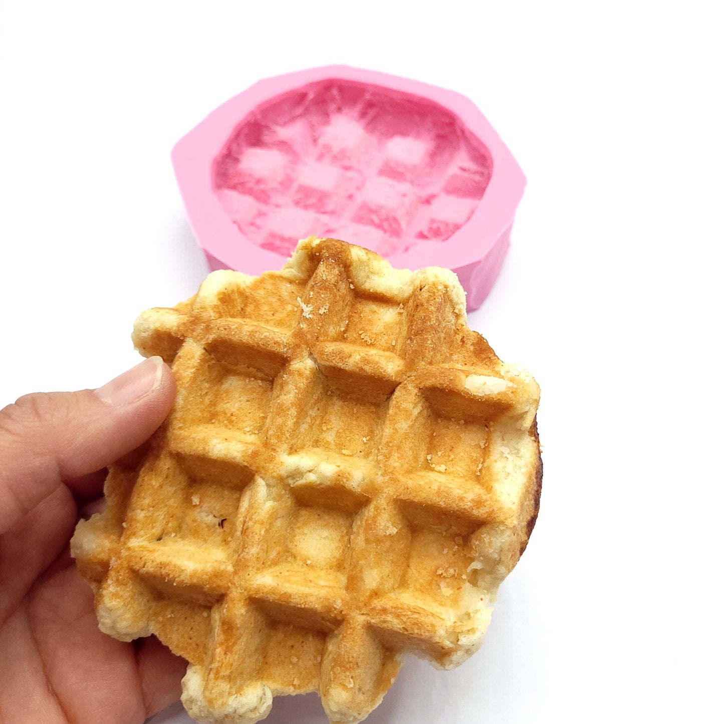 Belgian Waffles circle wafer Soap Mold Candle Mold, Mold for Wax Mold for Resin