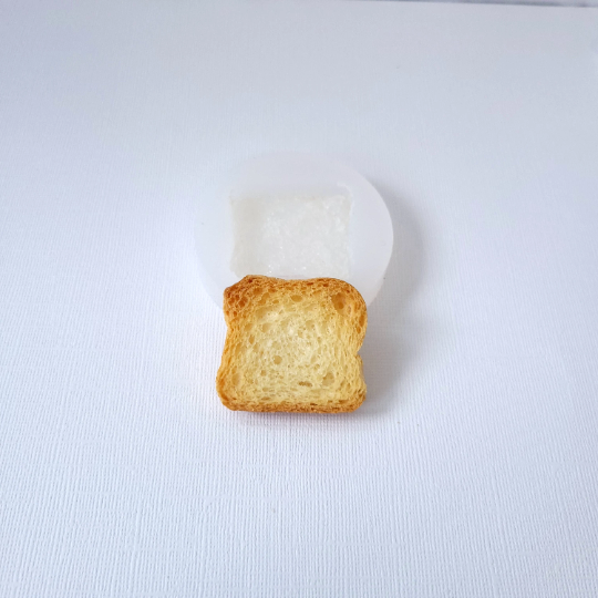 Bread toast miniature cookie pastry wax melts mold Soap  and Candle Mold for Wax, Mold for Resin NC084