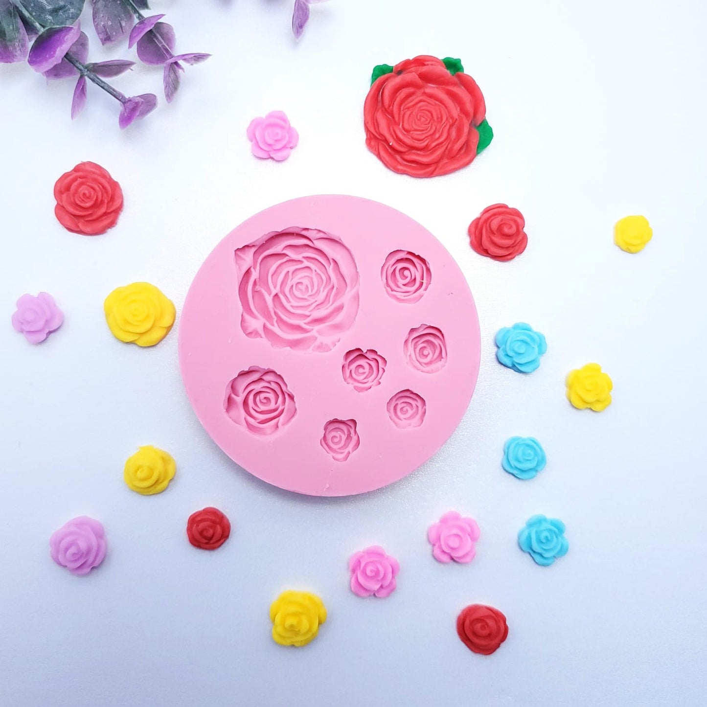 Multi-Size Roses Silicone Mold for Cake Decorating Resin Clay Fondant Crafts MS024