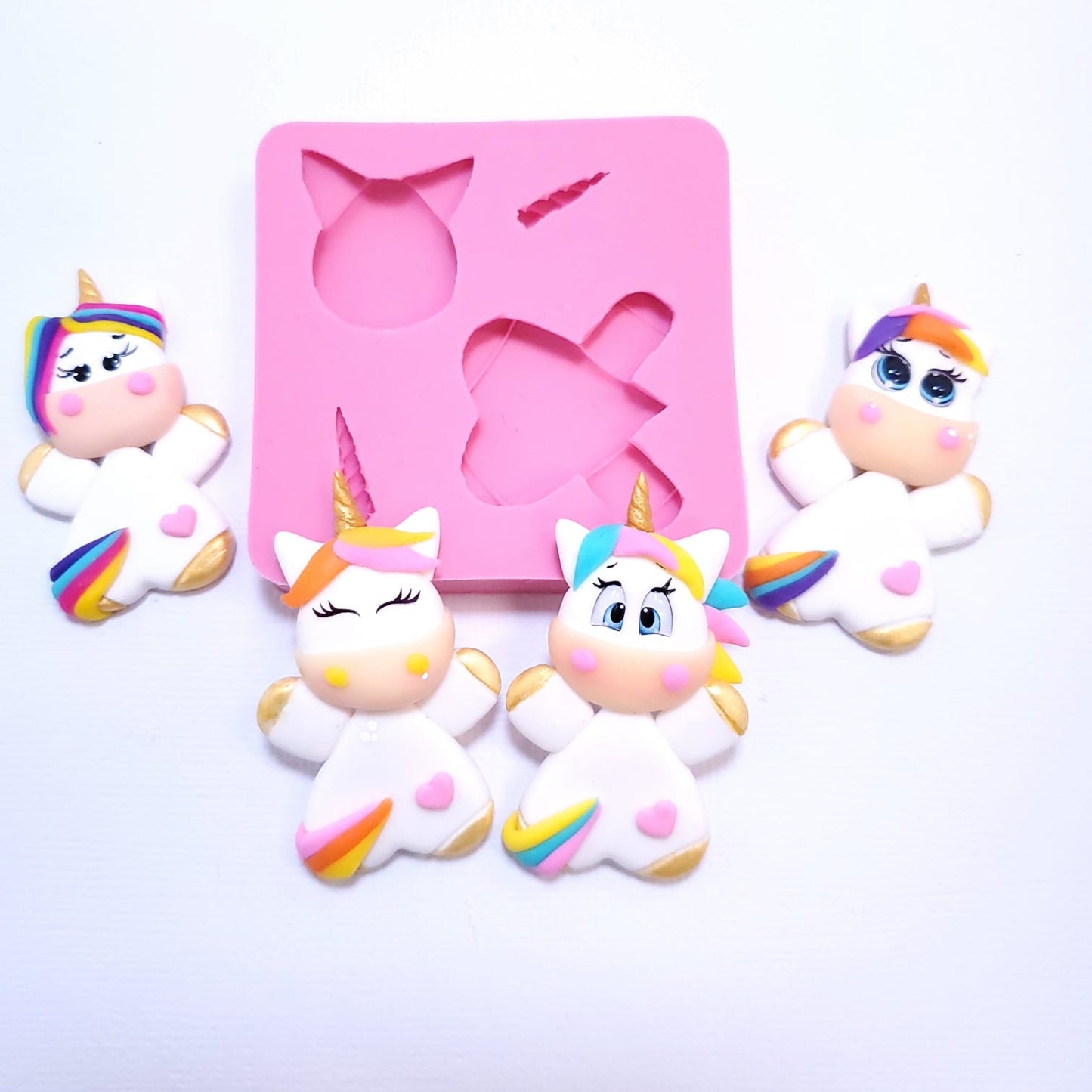 Happy Unicorn Full Body Multi-Project Silicone Mold for Crafts MS346