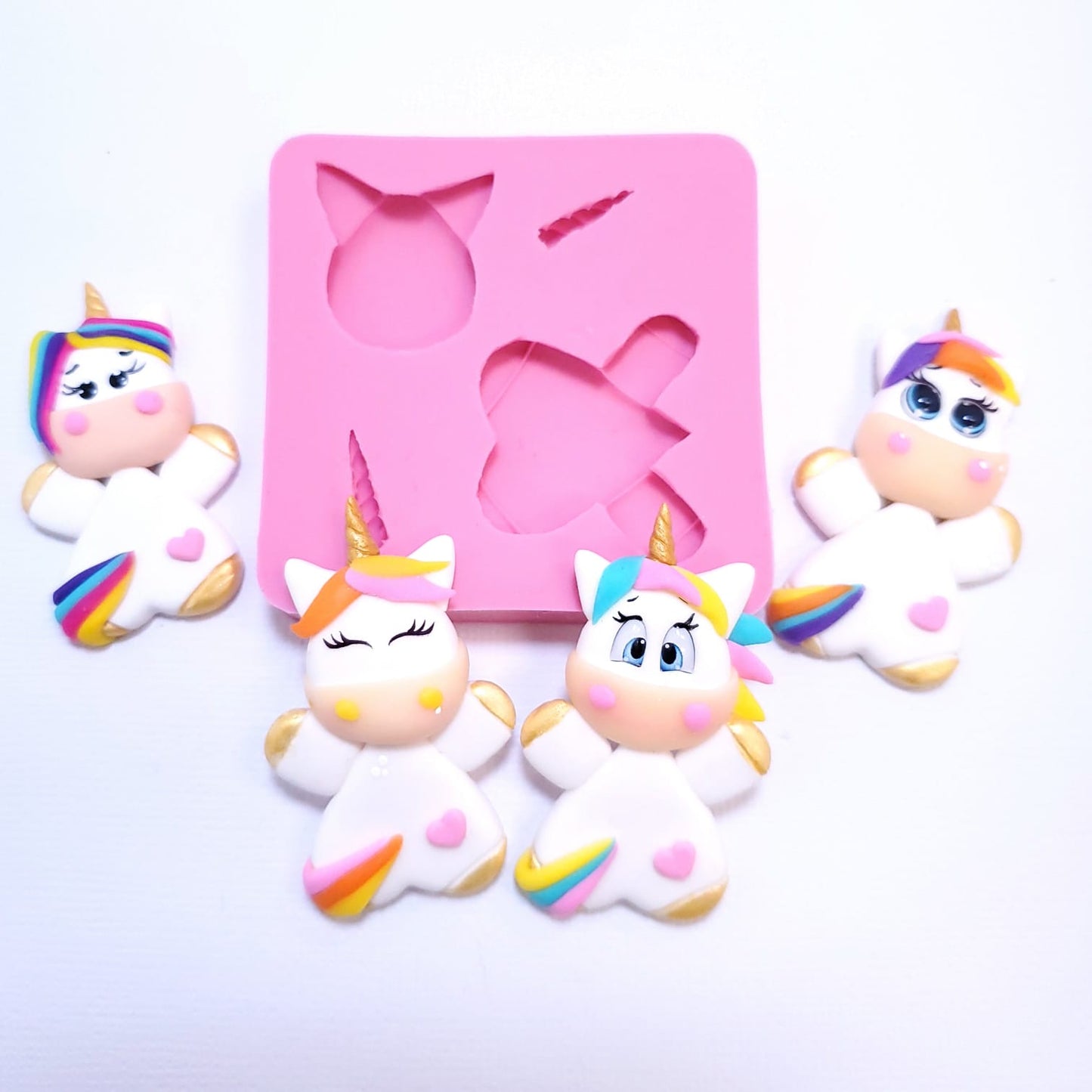 Happy Unicorn Full Body Multi-Project Silicone Mold for Crafts MS346