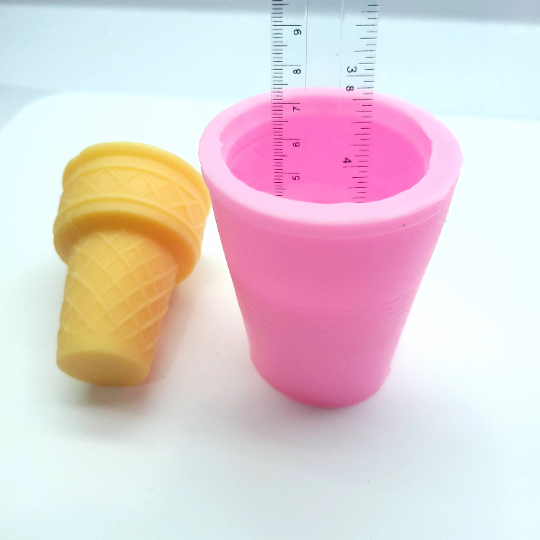 Ice Cream cone Ice cream scoop  Wax mold Resin mold Soap mold Realistic Flexible mold