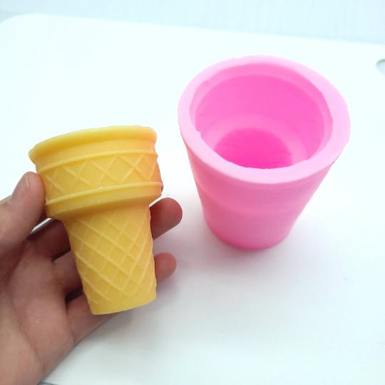 Ice Cream cone Ice cream scoop  Wax mold Resin mold Soap mold Realistic Flexible mold