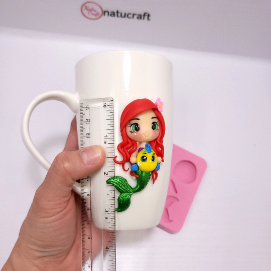 Red Hair Mermaid Multi Project Silicone Mold MS867 for Cake Resin Clay Crafts