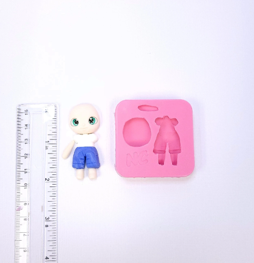 Tiny Doll Body With Pants Multi-Project Silicone Mold for Crafts MS881