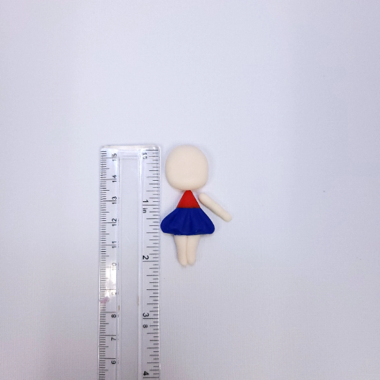 Tiny Ballerina Doll Body Head Multi-Project Silicone Mold for Cakes & Crafts