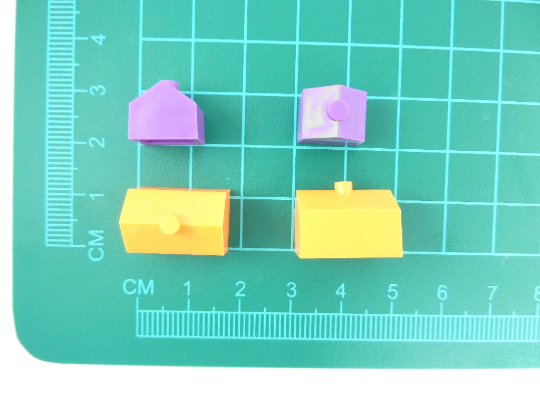 Miniature Monopoly Lego House Silicone Mold for Fondant Candy Resin Polymer Clay