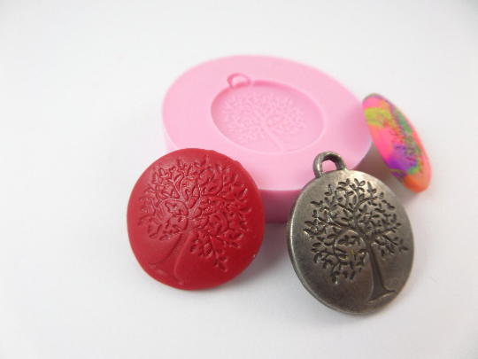 Tree of Life Silicone Mold Fondant Cupcake Resin Polymer Clay Jewelry Charms