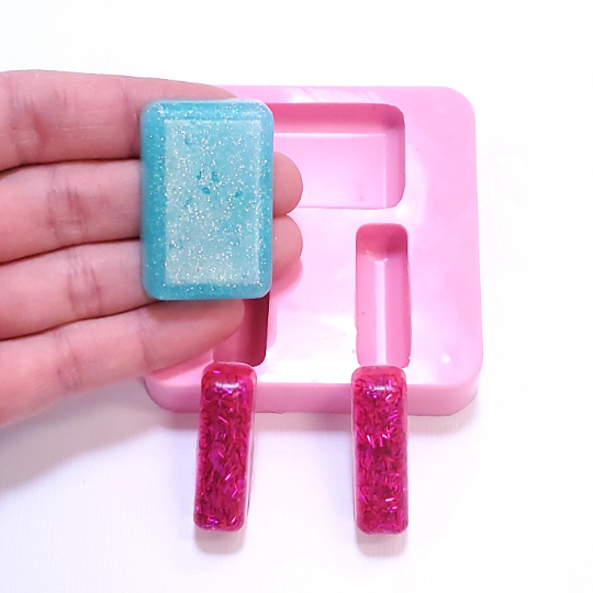 Geometric Silicone Mold for Resin, Polymer Clay, Fondant, Jewelry and Miniatures