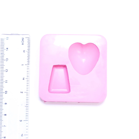 Heart & Gem Silicone Mold for Resin, Fondant, Clay, Jewelry Making