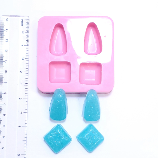 Flexible Silicone Mold for Earrings, Resin Jewelry, Fondant and Polymer Clay