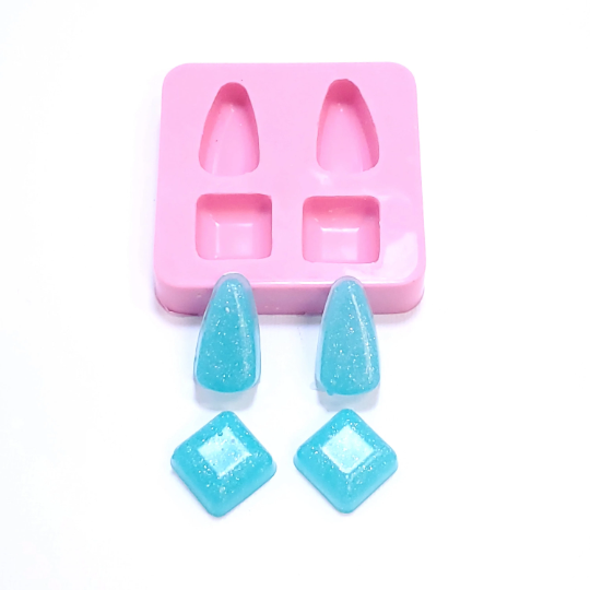 Flexible Silicone Mold for Earrings, Resin Jewelry, Fondant and Polymer Clay