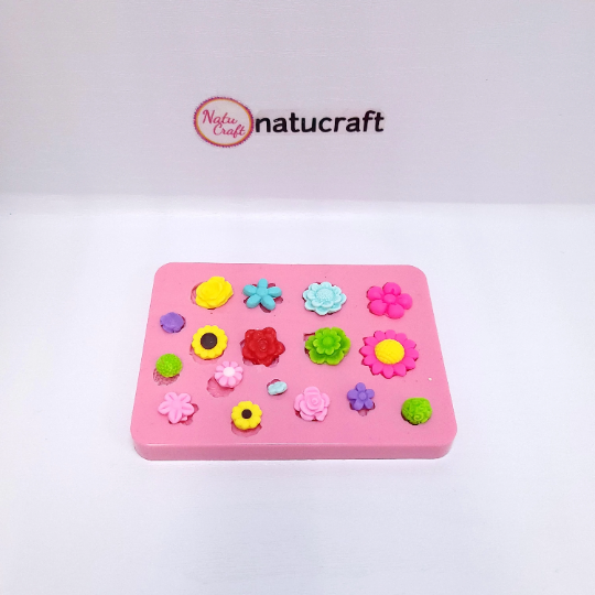 Mini Flowers Roses Silicone Mold Multi-Project Miniature Fondant Resin Clay Mold MS874