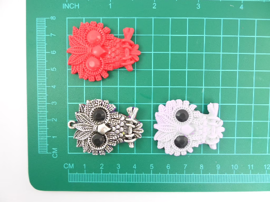 Cute Owl Pendant Silicone Mold MS546 for Resin Clay Fondant Jewelry Crafts