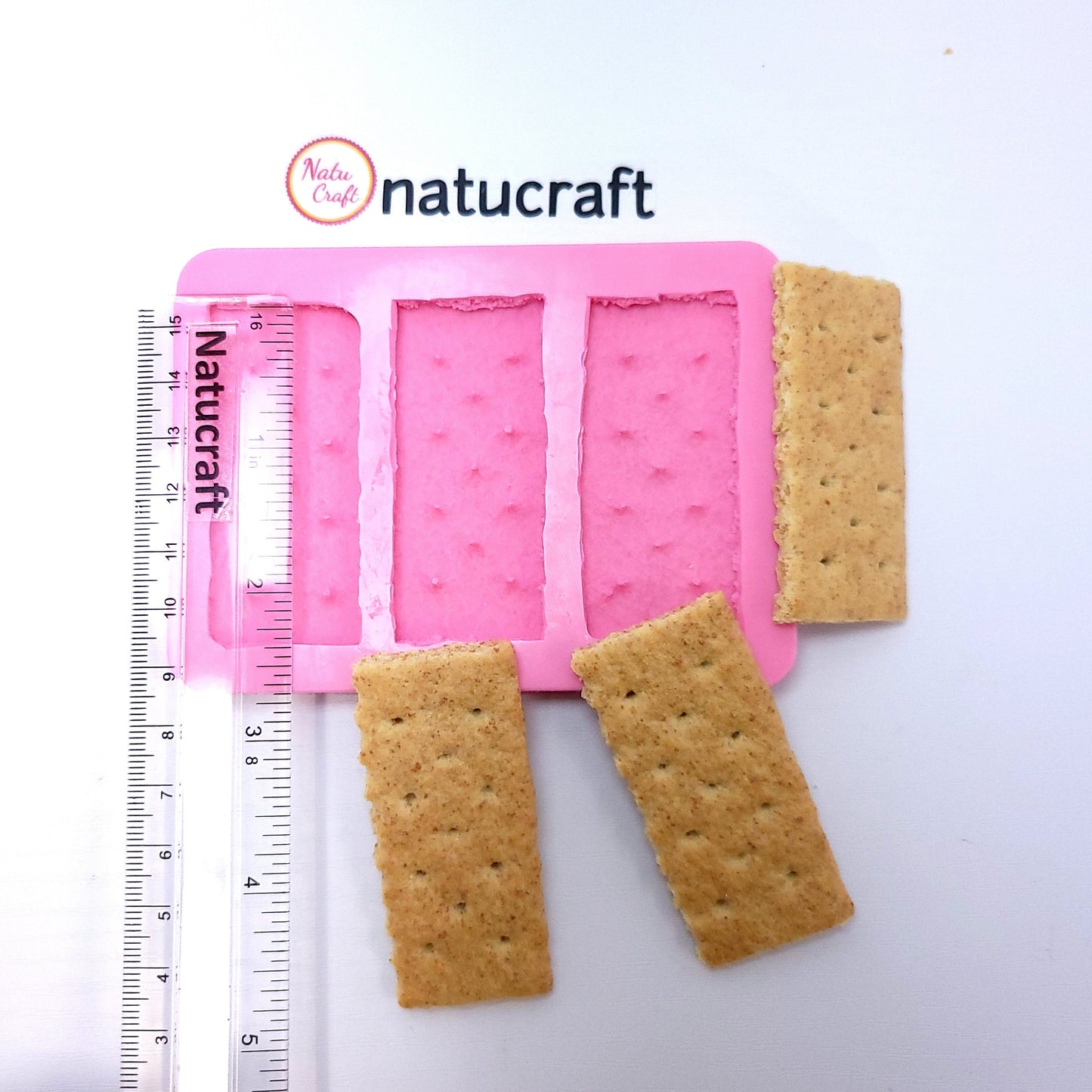 Graham Cookie honey smores, 3 cavity Cookies mold, Cracker Silicone mold NC064