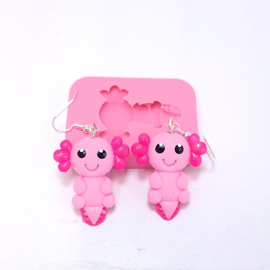 Axolotl Silicone mold, Axolotl Earring silicone mold, miniature Axolotl mold, Axolotl resin mold Flexible NC060