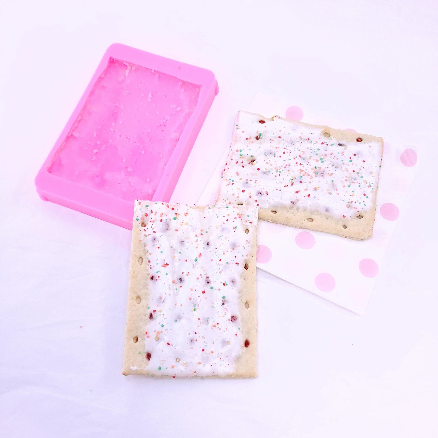 Pop cake tart mold, cookie Soap and Candle Mold, Wax melts silicone mold,  Mold for Resin NC087