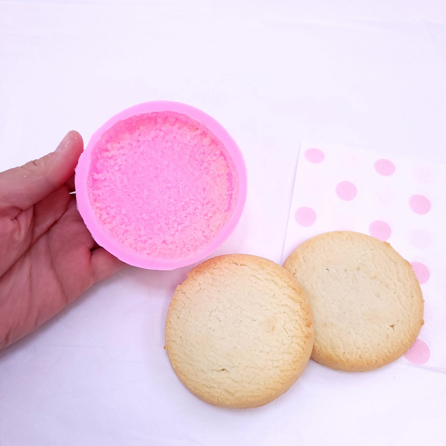 Shortcake cookie Silicone mold, Soap and Candle making mold, Mold for Wax, Mold for Resin NC047