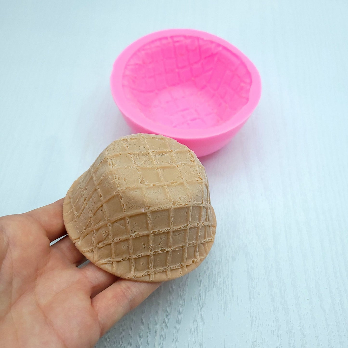 Waffle bowl cone mold ice cream cone mold model B Silicone Mold Wax mold Resin mold Soap mold Realistic Flexible mold NC088