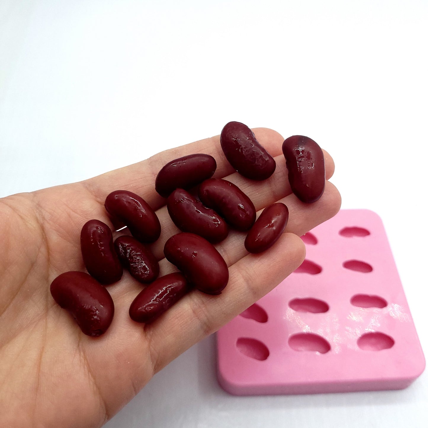 Red beans realistic beans mold, Red  beans mold, Fake food mold, red beans silicone mold