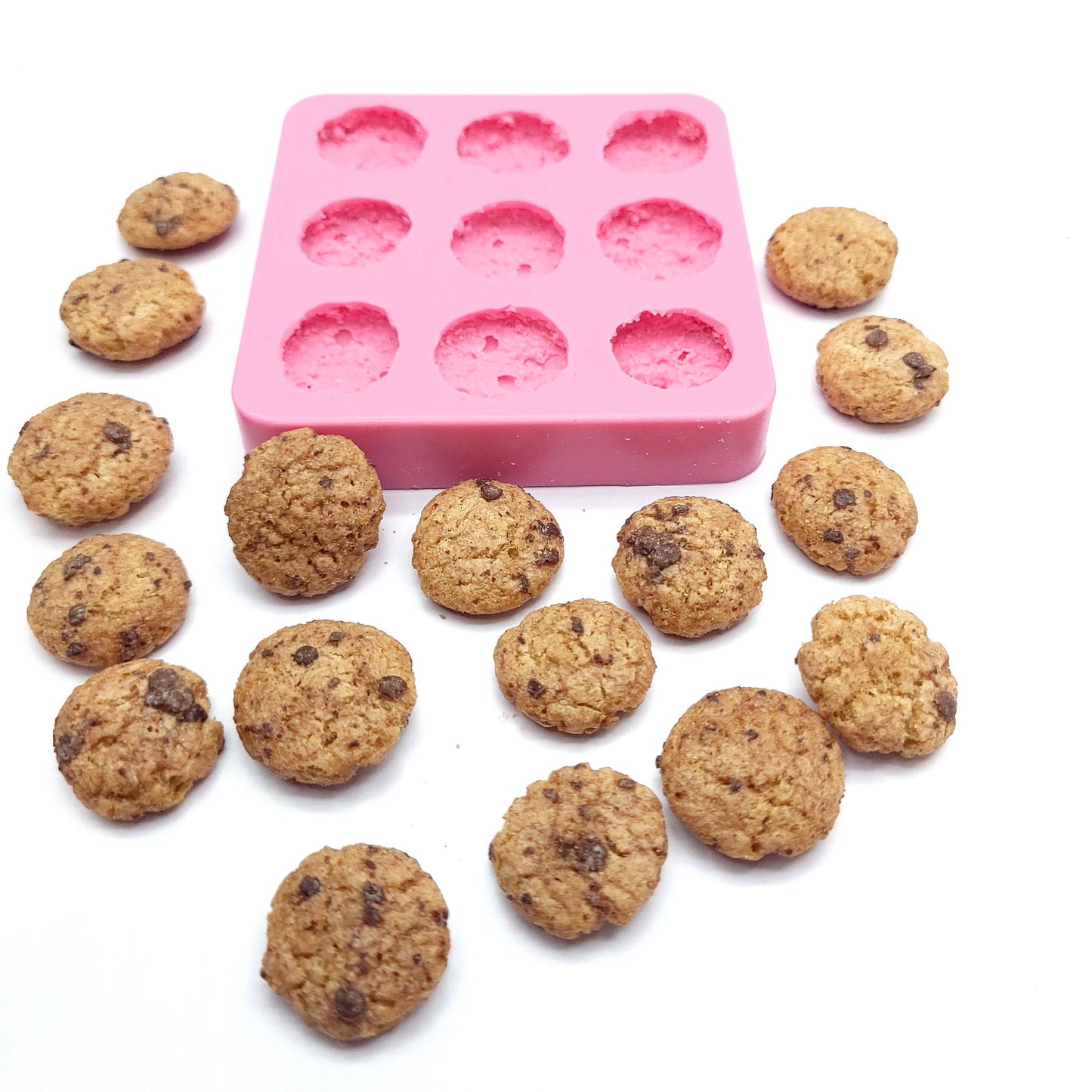 Realistic chocolate chips cookie cereal wax melts mold, Soap and Candle embeds, cookie mold for Wax, cereal Mold for Resin NC052