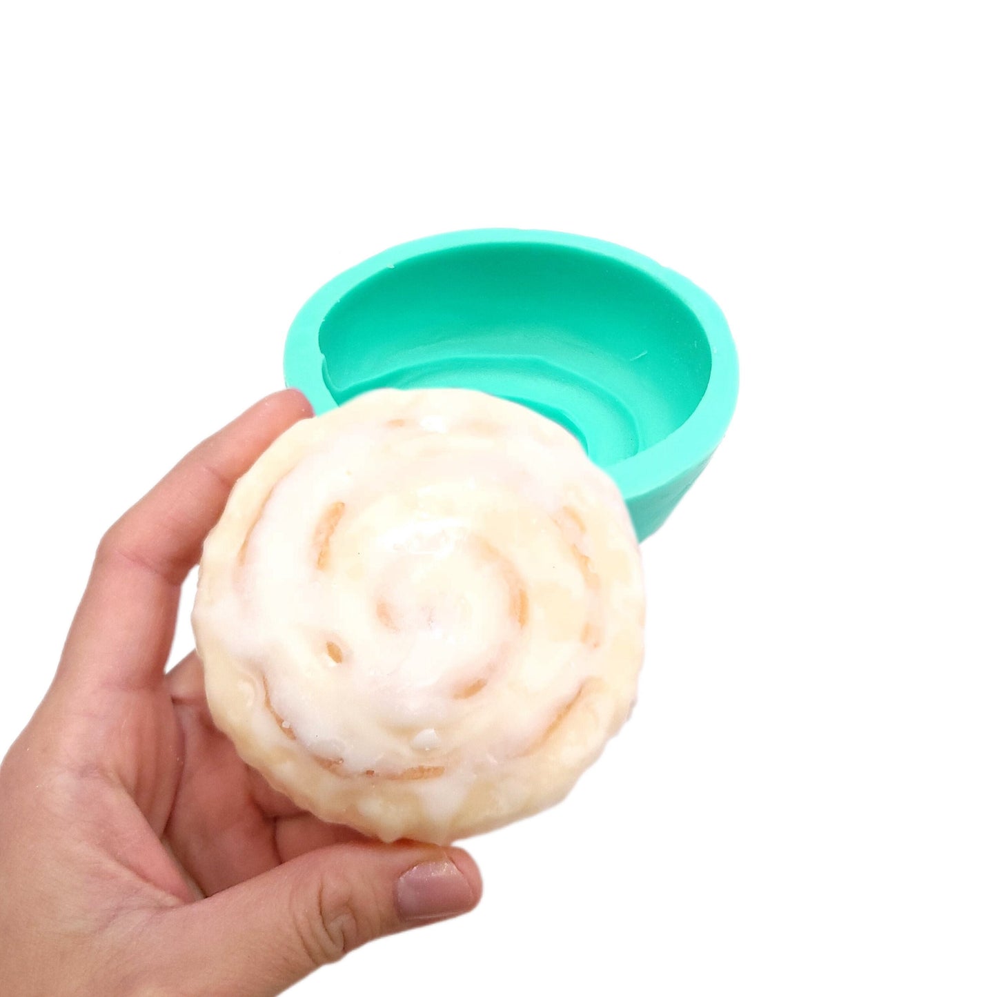 Concha bread or cinnamon roll Wax mold Resin mold Soap mold Realistic cinnamon rolls bun Flexible mold Candle mold