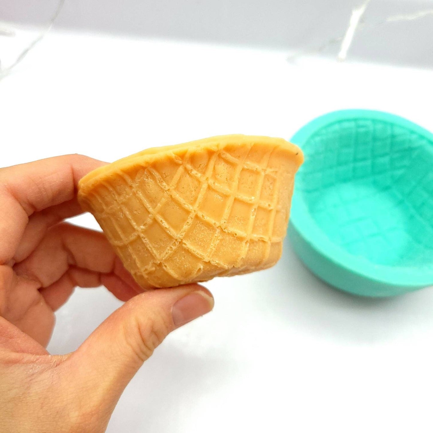 Waffle bowl cone mold ice cream cone mold Silicone Mold Wax mold Resin mold Soap mold Realistic Flexible mold NC088