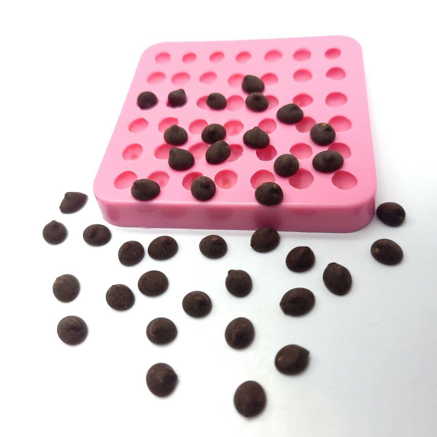 Chocolate chips 25 cavities Wax mold Resin mold Soap mold Realistic Flexible mold chocolate chip 42 cavities mold mini morsels