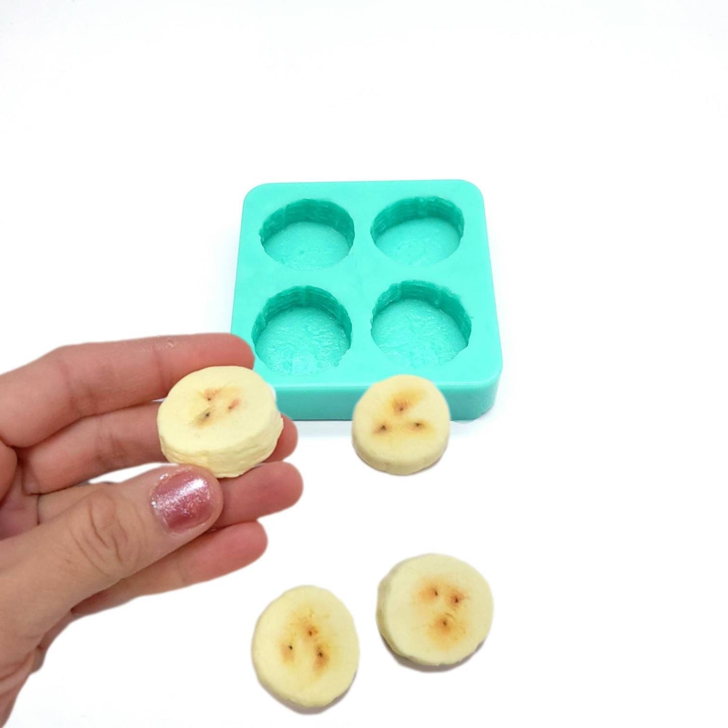 Banana slices wax melts mold, banana slice soap and candle, Mold for Wax melts, Mold for Resin NC010-74