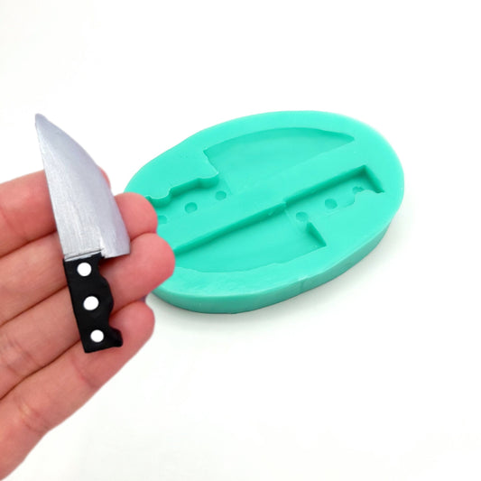 Butcher knife mold, miniature knife silicone mold, resin knife Multi-Project Silicone mold NC049