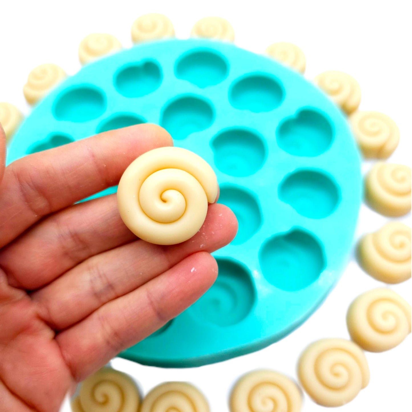 Cinnamon rolls mold, 1 inch cinnamon roll mold, cinnamon roll silicone mold NC030