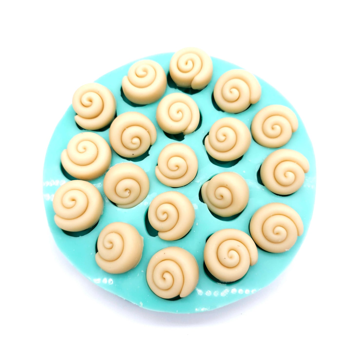 Cinnamon rolls mold, 1 inch cinnamon roll mold, cinnamon roll silicone mold NC030